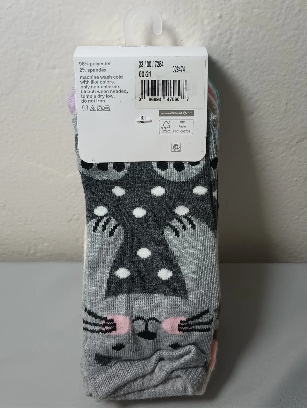Wonder Nation Girls' No Show Animal Socks